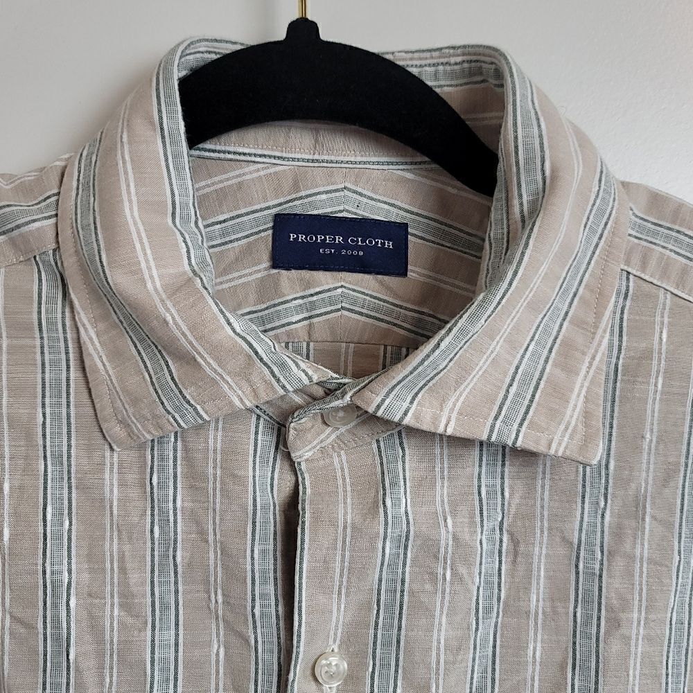 PROPER CLOTH !00% Cotton Button Down - Picture 2 of 11